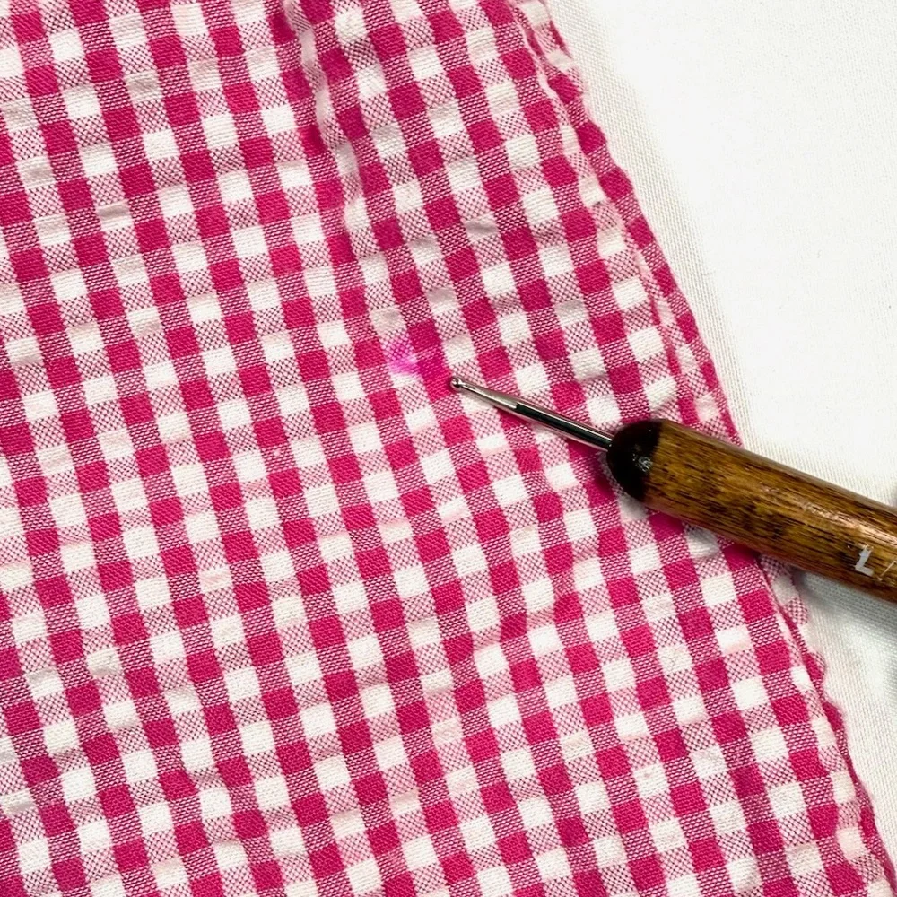 GOOD LAD Toddler Girls’ Tropical Appliqué Gingham Plaid Seersucker Dress Size 3T
